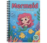 Mermaid Coloring Book for Kids Ages 4-8