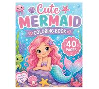 Mermaid Coloring Book - Perfect for kids 2-8, 40 pages of ocean adventures