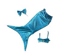 Mermaid Costume for Cats - Cat Clothes with Bow Headband and Halter Neck Top - Kitten Outfit for Puppy and Cats, Creative Funny Photo Props