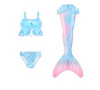 Mermaid Costume Kids - Mermaid Costume Kids Tail for Swimming - Toddler Girls Swimsuit with Skirt Cover-Ups, Cute Princess Tankini