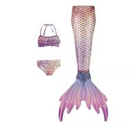 Mermaid Costume Kids Tail for Swimming - Toddler Girls Swimsuit with Skirt Cover-Ups, Cute Princess Tankini