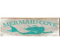 Mermaid Cove Sign Wall Art Vintage Metal Tin Sign Farmhouse Wall Decor Home Office Wedding Kitchen & Living Room Aluminum Sign 4x16 Inch Inch