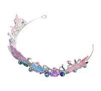 Mermaid Crown Headband for Girls, Ocean Inspired Birthday Halloween | Sparkling Rhinestones, Simulation Seashell Charm, Plastic and Metal Build, Complete Mermaid Look for Cosplay