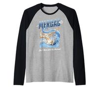 Mermaid Daddy Funny Family Matching Daughter's Birthday Girl Raglan Baseball Tee