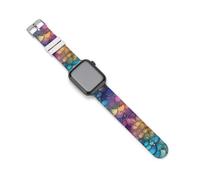 Mermaid Dragon Scales Watch Bands Replacement Silicone Straps Sport Wristbands Compatible for Apple Watch 38mm/40mm