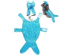 Mermaid Dress for Dogs Cats Halloween Pet Costume | Funny Dress for Puppies Costumes for Parties Cosplay Costumes for Small Medium Size Animals