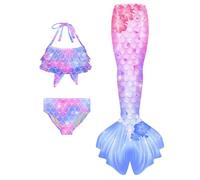 Mermaid Dress For Girls Little Kids Mermaid Costume Sequins Scales Printed Dress Birthday Halloween World Book Day