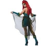 Mermaid Dress Green Leaf Fairy Drawstring Pleated Short Stage Outfit