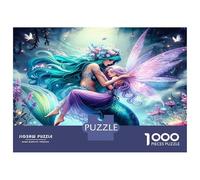 Mermaid Fairy 1000pc Puzzle for Adults Enchanted Sea Fantasy Classic Jigsaw Puzzle Recycled Cardboard Family Puzzle Lovers Brain Training Holiday Activity Office Break 70x50cm/1000pcs