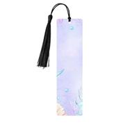 Mermaid Fish Scale Bookmark Ocean Seashell Wooden Bookmark with Tassel Book Mark for Women Men Reading Page Markers Gifts for Book Lovers