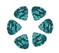 Mermaid fish scale print Print Guitar and Ukulele Picks For Music Lovers 12 PCS Mixed Gauges(0.46/0.71/0.96mm)