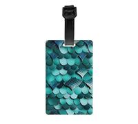 Mermaid Fish Scale Print Print Luggage Tags Suitcases Waterproof Labels Set for Daily Use Cruise Ships Air Travel