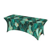 Mermaid fish scale print Print Professional stylish Rectangular Table Cover Clean Tablecloth Easy Installation