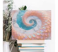 Mermaid Fish Scales Marble Wall Decor For Living Room Large Canvas Wall Art For Bedroom Modern Office Pictures Wall Artwork Landscape Paintings Canvas Art Prints Home Decorations 16x12inch(40x30cm)