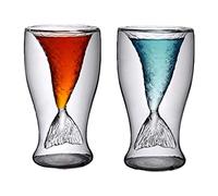 Mermaid Gifts, 2 Pack 3.4oz Mermaid Tail Cup Mug for Women Girls, Creative Shot Glasses Drinking Tumbler for Cocktail Whiskey, Little Mermaid Adult Gift for Mother's Day Birthday Bridal Shower Wedding