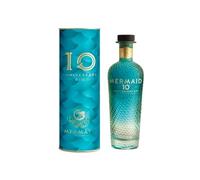 MERMAID GIN 10TH ANNIVERSARY Smooth Yet Complex, Refreshing & Invigorating London Dry Gin - Vegan & Gluten Free, 70cl LIMITED EDITION - herbaceous - warm - refreshing