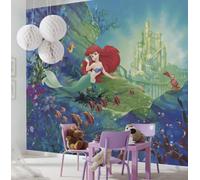 Mermaid girl room wallpaper 368x254cm giant photo mural Disney Castle Ariel