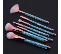 Mermaid Glitter Brushes Blue 7pc