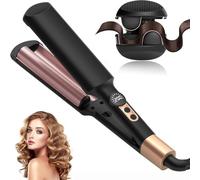 Mermaid Hair Waver, Hair Crimpers for Women, 20mm Wave Curling Iron, 5 Speed Temperature 140°C-220°C, Prevent Burns Suitable for Short, Medium and Long Hairs (Black)