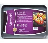 Mermaid 16" Hard Anodised Baking Tray UK-Made by Samuel Groves - Heavy-Duty Aluminium Baking Sheet Pan/Cookie Sheet & Roasting Tray, Naturally Non-Stick, Oven-Safe 260°C