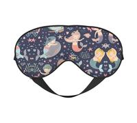 Mermaid in The Ocean Printing Rest Sleep Eye Mask, Soft Eye Mask for Home & Camping, Blocks Light, Comfortable for Most Users