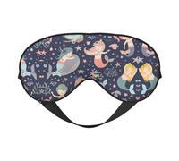 Mermaid in The Ocean Printing Rest Sleep Eye Mask, Soft Eye Mask for Home & Camping, Blocks Light, Comfortable for Most Users