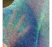 Mermaid Iridescent Gradient Mesh Fabric Textured Woven Material for Sewing Stage Decoration