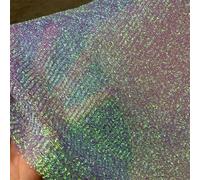 Mermaid Iridescent Gradient Mesh Fabric Textured Woven Material for Sewing Stage Decoration
