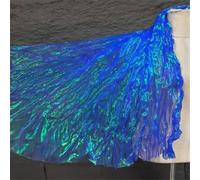 Mermaid Iridescent Laser Gradient Wave Organza Fabric Pleated Tulle for Handcraft Decoration