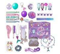 Mermaid Jewelry 24 Days Calendar - Accessory Countdown Box, Dress Up Charm Set, Decorative Ornament Collection, Holiday Treasure | for Girls Kids Daughter Granddaug