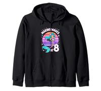 Mermaid Making Waves At 8 Birthday Girl Party Zip Hoodie