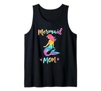 Mermaid Mama Design Colorful Beautiful Mermaid Mom Tank Top