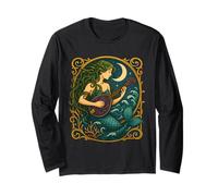 Mermaid Mandolin Art Nouveau Shantycore Long Sleeve T-Shirt