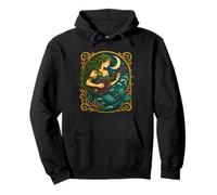 Mermaid Mandolin Art Nouveau Shantycore Pullover Hoodie