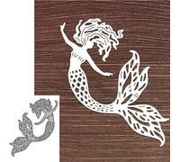 Mermaid Metal Cutting Die Cuts, DIY Crafts Beautiful Mermaid Scrapbook Paper Cards Cutting Dies Cut Stencils for DIY Embossing Card Making Book Tags Decorative Paper Dies Scrapbooking