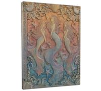 Mermaid Ocean Wall Art, Blue Peach Coastal Decor, Vintage Mermaid Canvas Print for Living Room, Bedroom, Beach House, Nautical Home Aesthetic 16x20 Inch