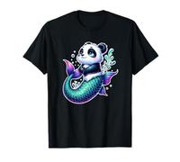 Mermaid Panda For Girl Who Love Panda Bear Mermaids Magical T-Shirt