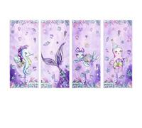 Mermaid Party Bags for Girls, 25 Pcs Mermaid Gift Bag for Candy Cookies Ocean Sweet Bags with Twist Tie for Girls Kids Birthday Under The Sea Party Decoration A6MRYTGD