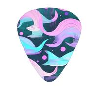 Mermaid Pastel Pink Aqua Acoustic Guitar Picks - Premium Guitar Plectrum For Bass And Electric Guitar