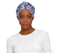 Mermaid Pastel Pink Aqua Print Women Turban Hat Stretch Printed Head Wrap Pull On One Size Daily Style Elegant Gifting