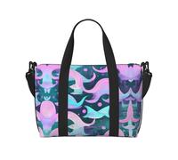 Mermaid Pastel Pink Aqua Versatile Personal Item Travel Bags for Women - Spacious Duffel Bags for Traveling, Gym Bags for Men, Black, One Size