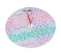 Mermaid Pastel Pink Purple Aqua Tea Christmas Tree Skirt Xmas Tree Mat Base Cover Plush Soft New Year Home Party Holiday Decor