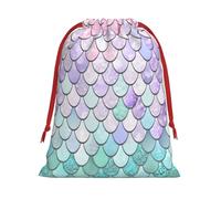 Mermaid Pastel Pink Purple Aqua Tea Print Gift Stylish Bags Holiday Parties Wedding Favors Candy Wrapping Storage Reusable