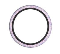 Mermaid Pastel Pink Purple Aqua Tea Print Steering Wheel Cover Protector Easy Installation Cars Trucks Interior Accessory