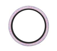 Mermaid Pastel Pink Purple Aqua Tea Print Stylish Steering Wheel Cover Non-Slip Functionality Vehicles Interior Accessory