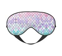 Mermaid Pastel Pink Purple Aqua Tea Sleep Eye Mas Light Blocking Night Eye Blinder Travel Essential Gifts Women Men Sleep Mask