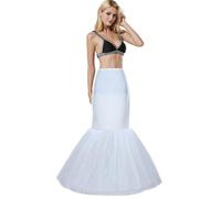Mermaid Petticoat Wedding Petticoat Wedding Crinoline Skirt Hoop Underskirt Shaping A line Petticoat Trumpet-type Full Slips for Mermaid Wedding Dress Prom Dress Fishtail Petticoat(White,8)