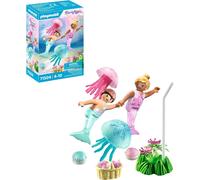 Mermaid Play Figure Set with Jellyfish Children Aquatic Fantasy Toys