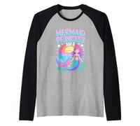 Mermaid Princess Age 8 Birthday Girl Theme Raglan Baseball Tee