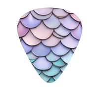 Mermaid Red Purple Aqua Print 12 Pieces Guitar Picks For Guitars And Ukulele, Unique Guitar Present